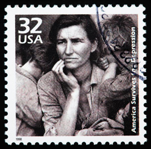 great depression stamp historical fiction